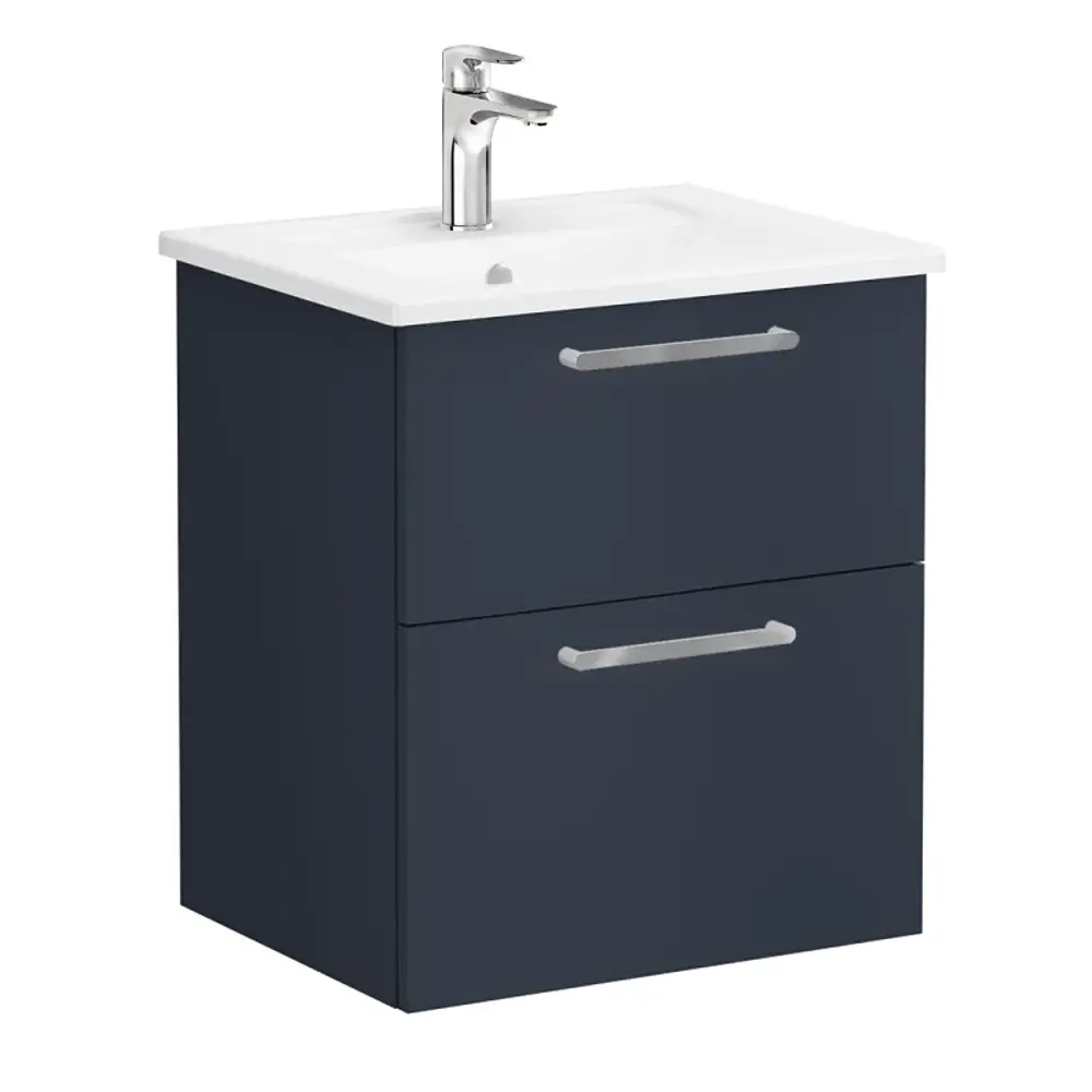 Фото Тумба Vitra Root 68270lum 60 см с раковиной матовый темно-синий Фото Тумба Vitra Root 68270lum 60 см с раковиной матовый темно-синий