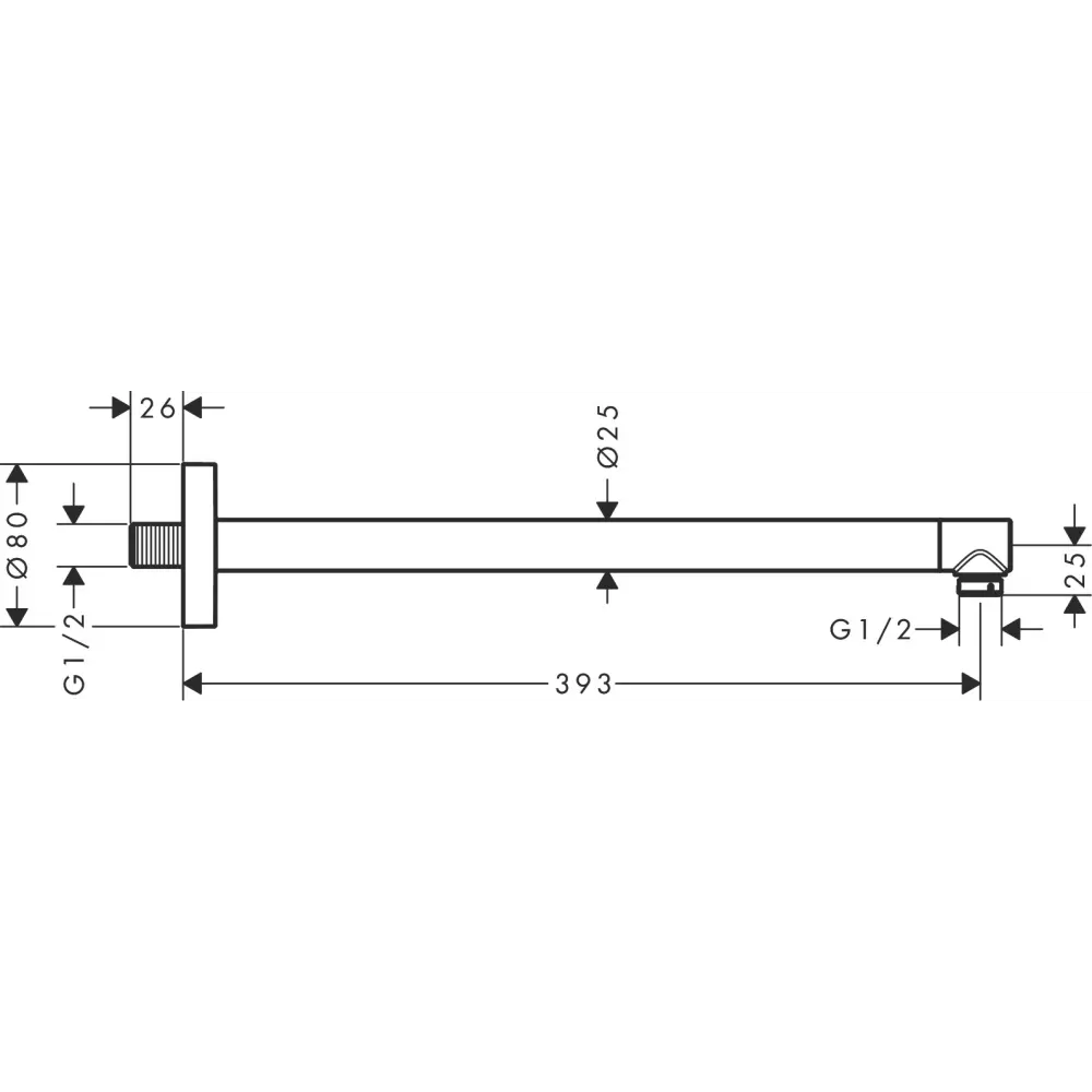 Фото 2 Душевой кронштейн Hansgrohe Pulsify S настенный 390 мм 24357700 матовый белый Фото 2 Душевой кронштейн Hansgrohe Pulsify S настенный 390 мм 24357700 матовый белый