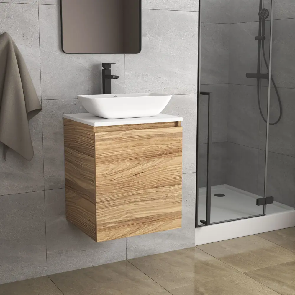 Фото 2 Тумба Bau Dream Blackwood 50 с дверцей SD3023, раковина Spectrum mini 47x24 смеситель для раковины высокий Hotel Black, черный Фото 2 Тумба Bau Dream Blackwood 50 с дверцей SD3023, раковина Spectrum mini 47x24 смеситель для раковины высокий Hotel Black, черный