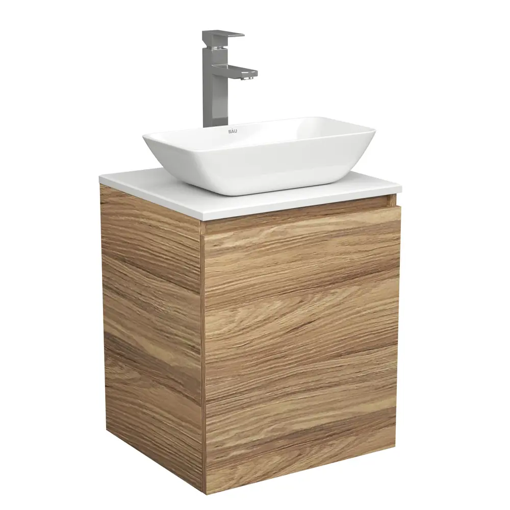 Фото Тумба Bau Dream Blackwood 50 с дверцей SD3024, раковина Spectrum mini 47x24 смеситель для раковины высокий Hotel Still, нержавеющая сталь Фото Тумба Bau Dream Blackwood 50 с дверцей SD3024, раковина Spectrum mini 47x24 смеситель для раковины высокий Hotel Still, нержавеющая сталь