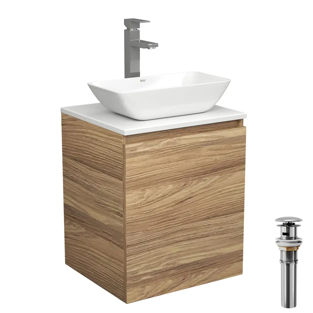 Фото Тумба Bau Dream Blackwood 50 с дверцей SD3025, раковина Spectrum mini 47x24 смеситель для раковины высокий Hotel Still, выпуск клик клак, хром Фото Тумба Bau Dream Blackwood 50 с дверцей SD3025, раковина Spectrum mini 47x24 смеситель для раковины высокий Hotel Still, выпуск клик клак, хром