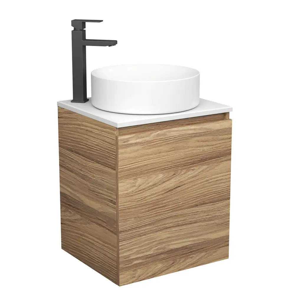 Фото Тумба Bau Dream Blackwood 50 с дверцей SD3050, раковина BAU Dream круглая D41, смеситель для раковины высокий Hotel Black, черный Фото Тумба Bau Dream Blackwood 50 с дверцей SD3050, раковина BAU Dream круглая D41, смеситель для раковины высокий Hotel Black, черный