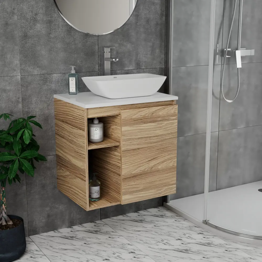 Фото 2 Тумба Bauedge Bau Dream Blackwood 60 правая раковина Spectrum mini 47x24 смеситель для раковины высокий Hotel Still нержавеющая сталь Фото 2 Тумба Bauedge Bau Dream Blackwood 60 правая раковина Spectrum mini 47x24 смеситель для раковины высокий Hotel Still нержавеющая сталь