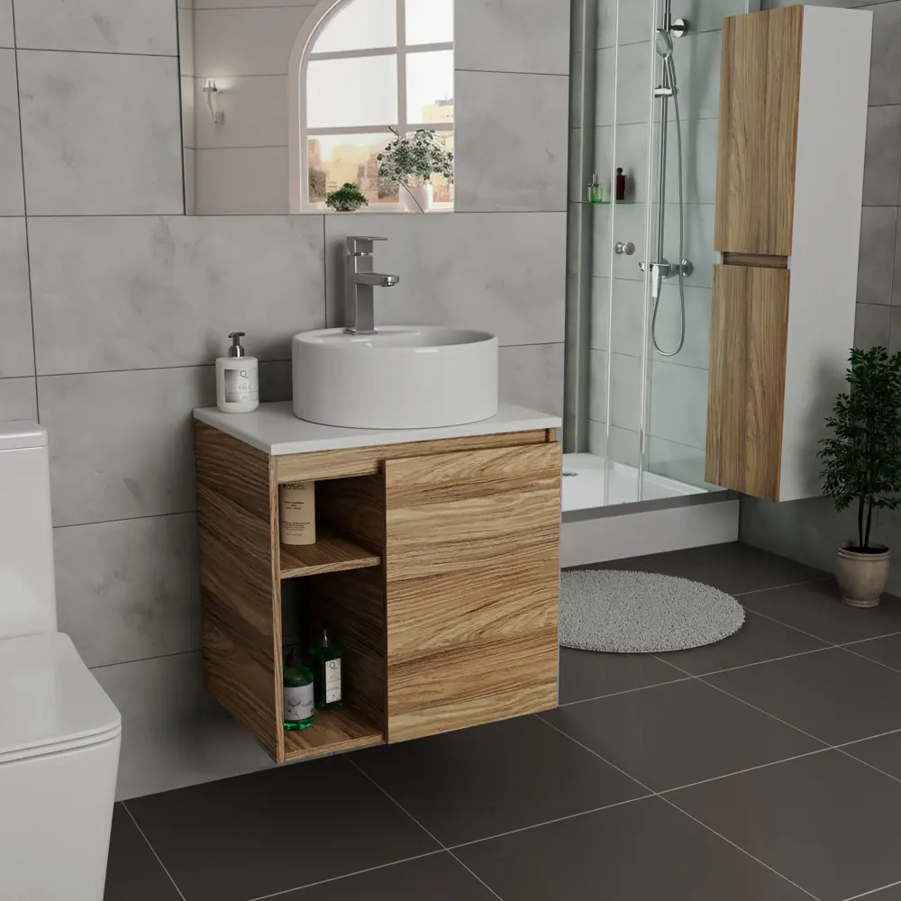 Фото 2 Тумба Bauedge Bau Dream Blackwood 60 правая раковина Element D40 белая смеситель Hotel Still нерж. сталь Фото 2 Тумба Bauedge Bau Dream Blackwood 60 правая раковина Element D40 белая смеситель Hotel Still нерж. сталь