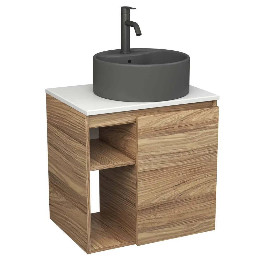 Фото Тумба Bauedge Bau Dream Blackwood 60 правая раковина BAU Element D41 темно-серая смеситель Hotel Dream Black нерж. сталь черный Фото Тумба Bauedge Bau Dream Blackwood 60 правая раковина BAU Element D41 темно-серая смеситель Hotel Dream Black нерж. сталь черный