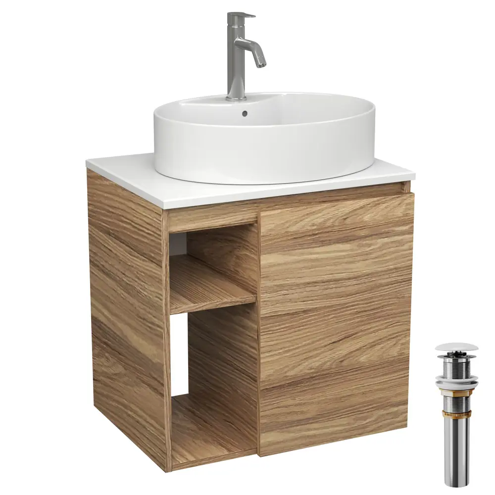 Фото Тумба Bauedge Bau Dream Blackwood 60 правая раковина BAU Nimb 51x41 белая смеситель Hotel Dream нерж. сталь выпуск клик клак белый Фото Тумба Bauedge Bau Dream Blackwood 60 правая раковина BAU Nimb 51x41 белая смеситель Hotel Dream нерж. сталь выпуск клик клак белый