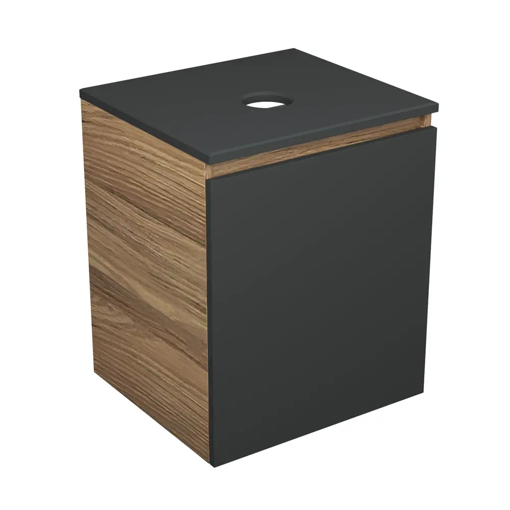 Фото 2 Тумба Bauedge Bau Dream Blackwood 50 графит раковина Crystal 40x40 Фото 2 Тумба Bauedge Bau Dream Blackwood 50 графит раковина Crystal 40x40