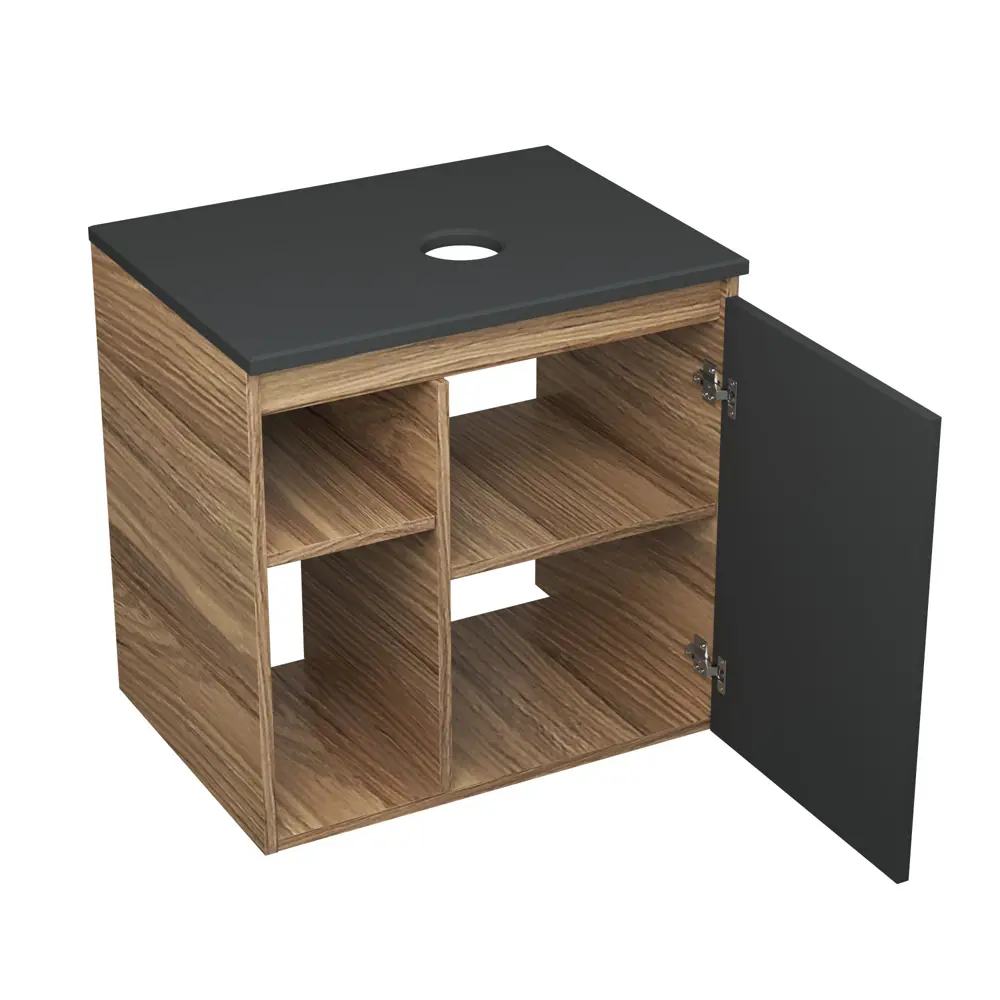 Фото 4 Тумба Bauedge Bau Dream Blackwood 60 правая графит раковина BAU Nimb 51x41 белая смеситель Hotel Dream нерж. сталь Фото 4 Тумба Bauedge Bau Dream Blackwood 60 правая графит раковина BAU Nimb 51x41 белая смеситель Hotel Dream нерж. сталь