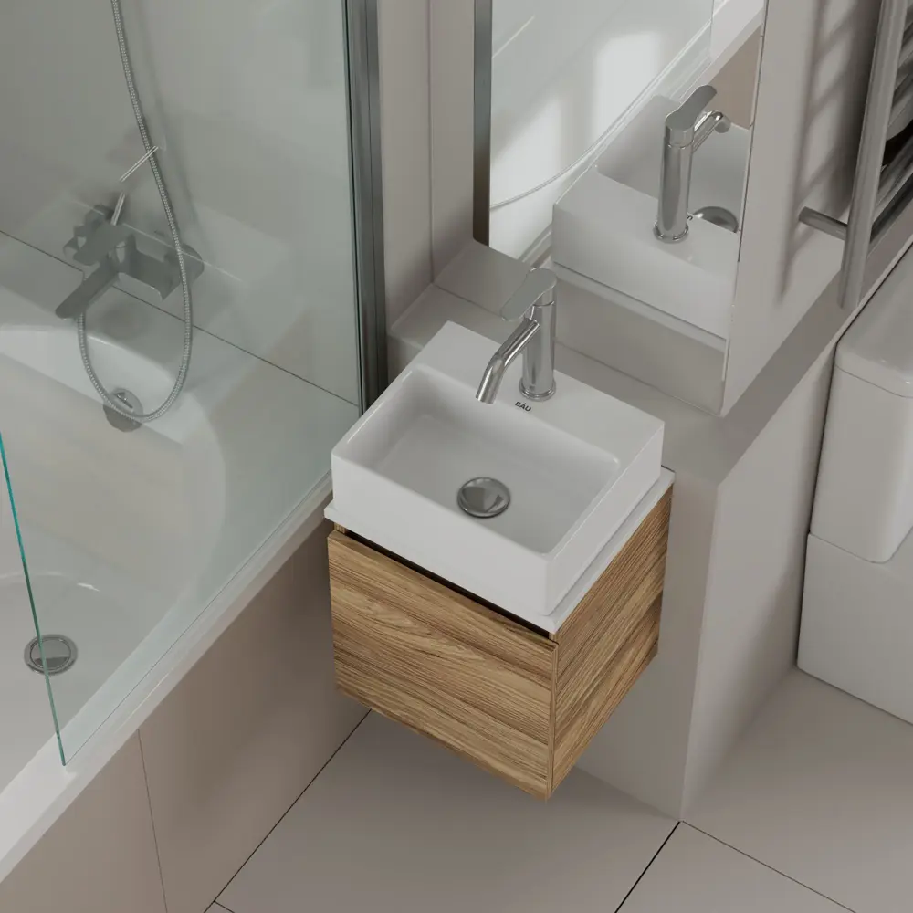 Фото 2 Тумба Bauedge Bau Dream Blackwood SD4406 35 с ящиком раковина BAU Cerama Mini 33x28 белая смеситель Hotel Dream выпуск клик клак хром Фото 2 Тумба Bauedge Bau Dream Blackwood SD4406 35 с ящиком раковина BAU Cerama Mini 33x28 белая смеситель Hotel Dream выпуск клик клак хром