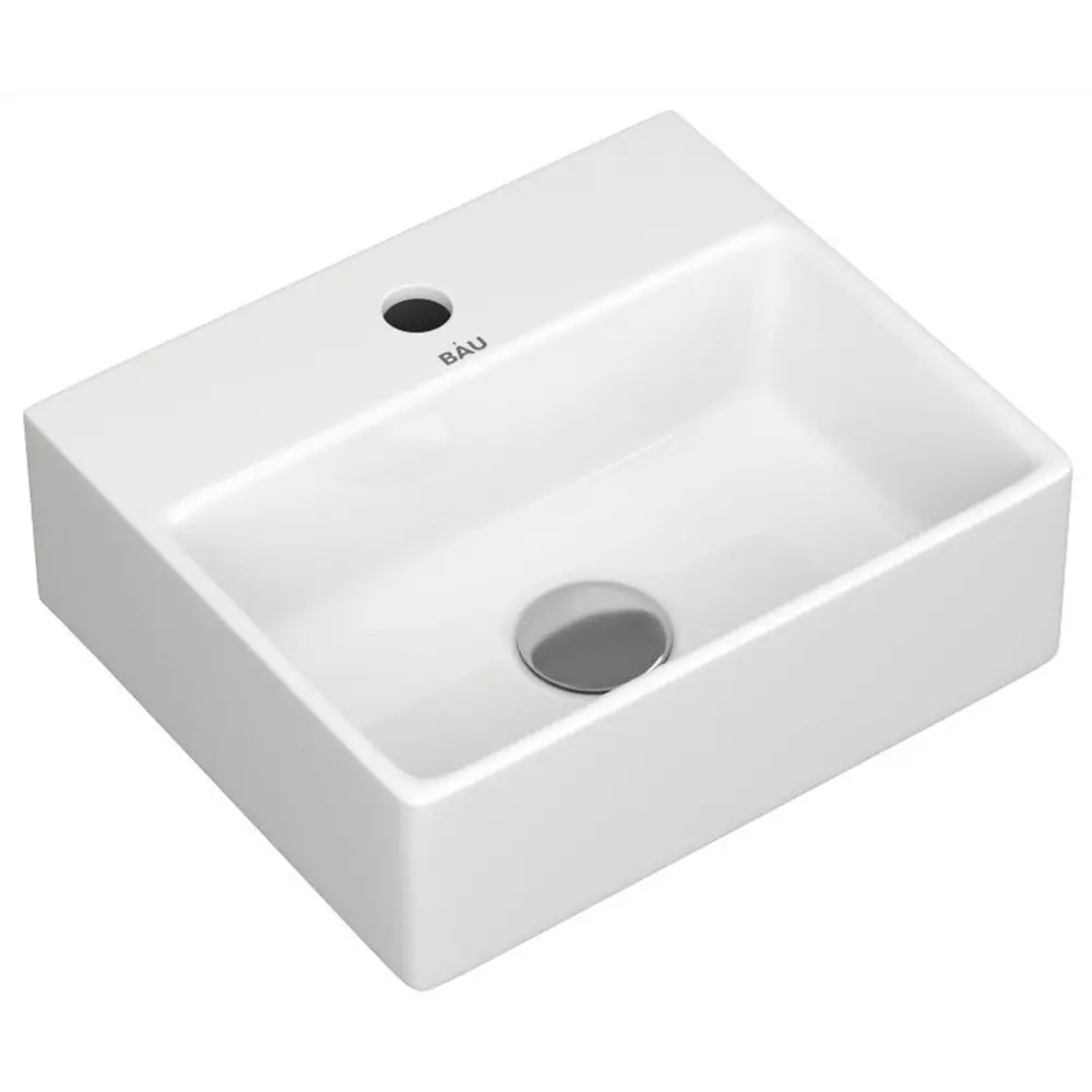 Фото 5 Тумба Bauedge Bau Dream Blackwood SD4413 35 с ящиком, графит, раковина BAU Cerama Mini 33x28, белая, смеситель Hotel Dream Black, нерж. сталь, черный