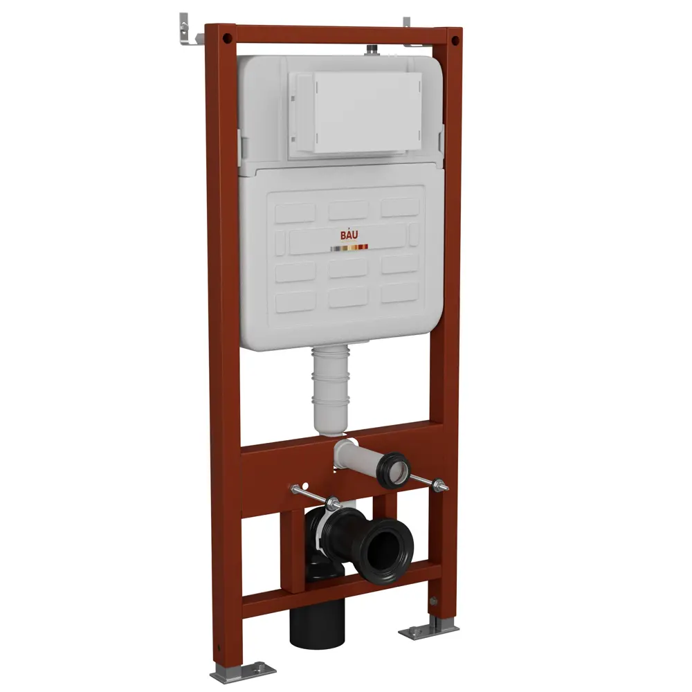 Фото 3 Комплект инсталляции Bauedge Bau Ideal E458103-BL0001-E00113, с унитазом безободковым Dream клавиша Round, хром Фото 3 Комплект инсталляции Bauedge Bau Ideal E458103-BL0001-E00113, с унитазом безободковым Dream клавиша Round, хром