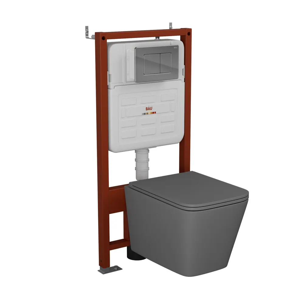 Фото Комплект инсталляции Bauedge Bau Ideal E458103-BS0001-HQ2-DG-E00105 унитаз безободковый Stil торнадо Hurricane-2 серый микролифт клавиша Light Фото Комплект инсталляции Bauedge Bau Ideal E458103-BS0001-HQ2-DG-E00105 унитаз безободковый Stil торнадо Hurricane-2 серый микролифт клавиша Light