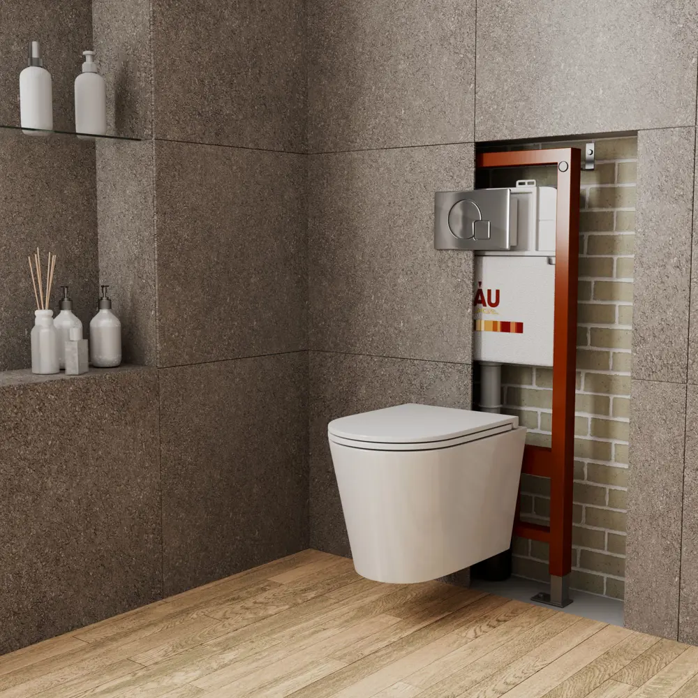 Фото 2 Комплект инсталляции Bauedge Bau Pro Q111300-BK0001-HQ2-01.02.10, с унитазом безободковым Bau Nimb торнадо Hurricane-2, сиденье дюропласт микролифт Фото 2 Комплект инсталляции Bauedge Bau Pro Q111300-BK0001-HQ2-01.02.10, с унитазом безободковым Bau Nimb торнадо Hurricane-2, сиденье дюропласт микролифт