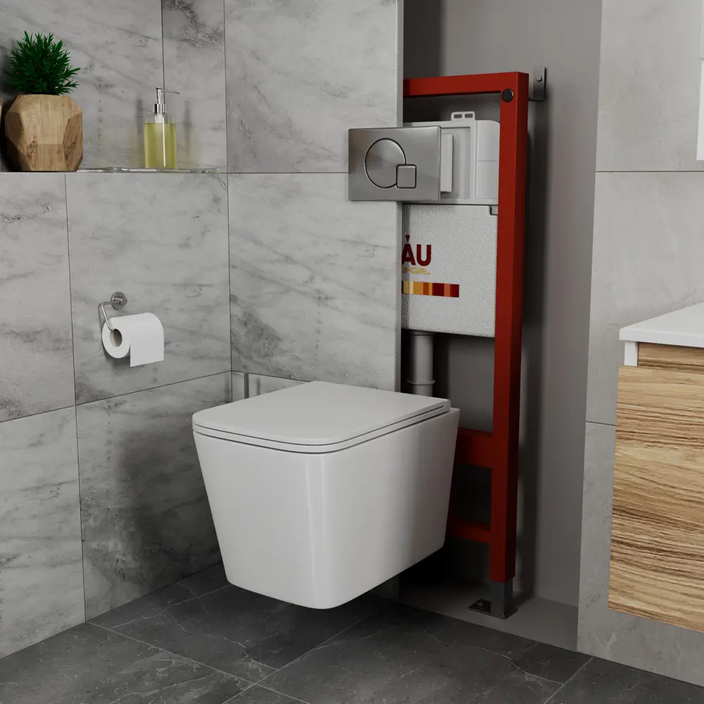 Фото 2 Комплект инсталляции Bauedge Bau Pro Q111300-BS0001-HQ2-01.02.10, с унитазом безободковым Bau Stil торнадо Hurricane-2 клавиша Omega хром Фото 2 Комплект инсталляции Bauedge Bau Pro Q111300-BS0001-HQ2-01.02.10, с унитазом безободковым Bau Stil торнадо Hurricane-2 клавиша Omega хром