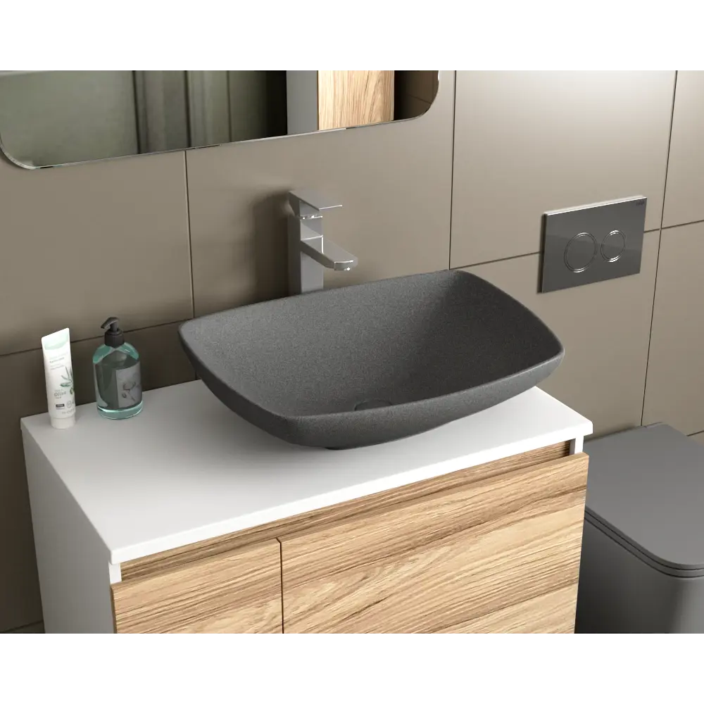 Фото Раковина Bauedge spectrum MRY0005 55.9см цвет серый шелк