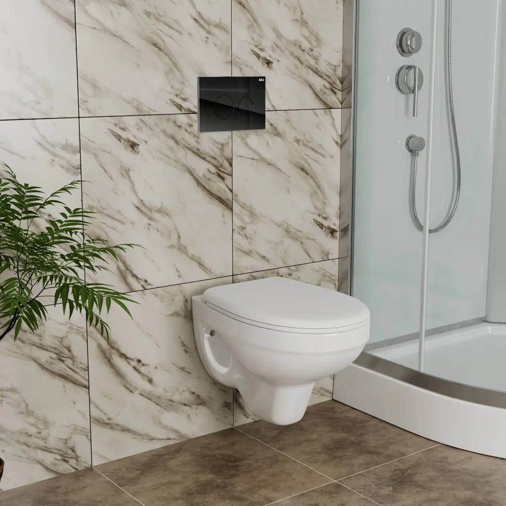 Фото 3 Комплект инсталляции Bauedge Bau Pro Q111300-30745-Q00011, с унитазом Rio Luxe 52x35 клавиша из стекла черная Фото 3 Комплект инсталляции Bauedge Bau Pro Q111300-30745-Q00011, с унитазом Rio Luxe 52x35 клавиша из стекла черная