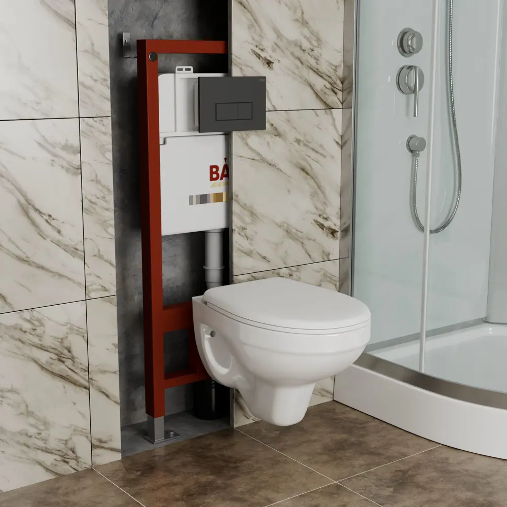 Фото 2 Комплект инсталляции Bauedge Bau Pro Q111300-30745-Q00008, с унитазом Rio Luxe 52x35 клавиша Hotel, черная матовая Фото 2 Комплект инсталляции Bauedge Bau Pro Q111300-30745-Q00008, с унитазом Rio Luxe 52x35 клавиша Hotel, черная матовая