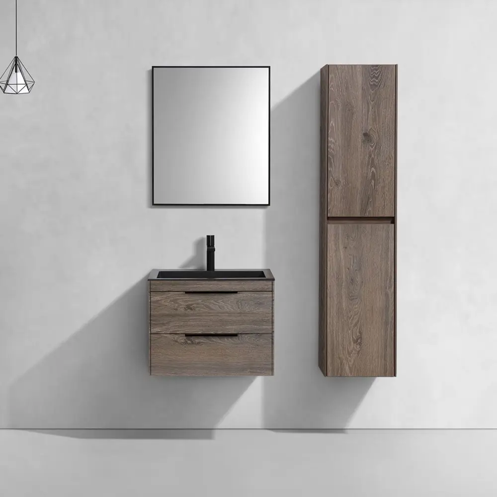 Фото 4 Тумба с раковиной Vincea Chiara 2D 600 R.Oak Black VMC-2C2600RO VCB-13600B