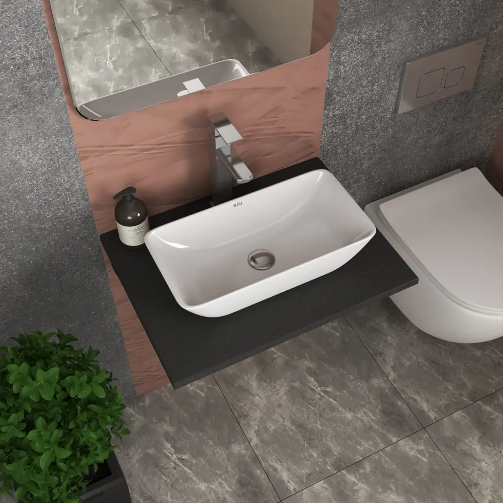 Фото 3 Комплект Bauedge: Столешница Кварц 60 См С Кронштейнами Черн + Bau Spectrum Mini 47x24, Смеситель Хром Hotel Still Выпуск И Сифон Bau Nimb Хром Фото 3 Комплект Bauedge: Столешница Кварц 60 См С Кронштейнами Черн + Bau Spectrum Mini 47x24, Смеситель Хром Hotel Still Выпуск И Сифон Bau Nimb Хром
