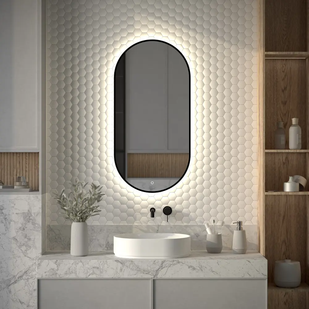 Фото Зеркало для ванной Defesto Aura DF 2924S с подсветкой 50x100см Фото Зеркало для ванной Defesto Aura DF 2924S с подсветкой 50x100см