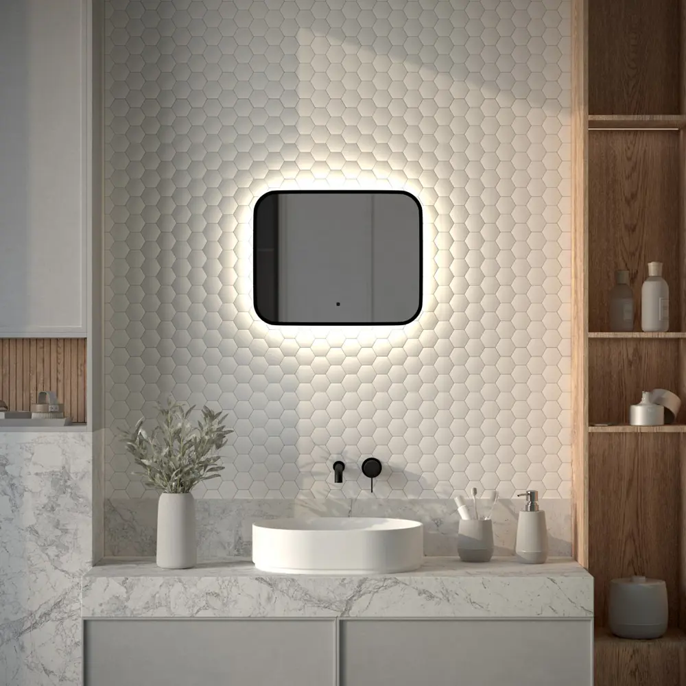 Фото Зеркало для ванной Defesto Aura DF 2961RH с подсветкой 50x40см Фото Зеркало для ванной Defesto Aura DF 2961RH с подсветкой 50x40см