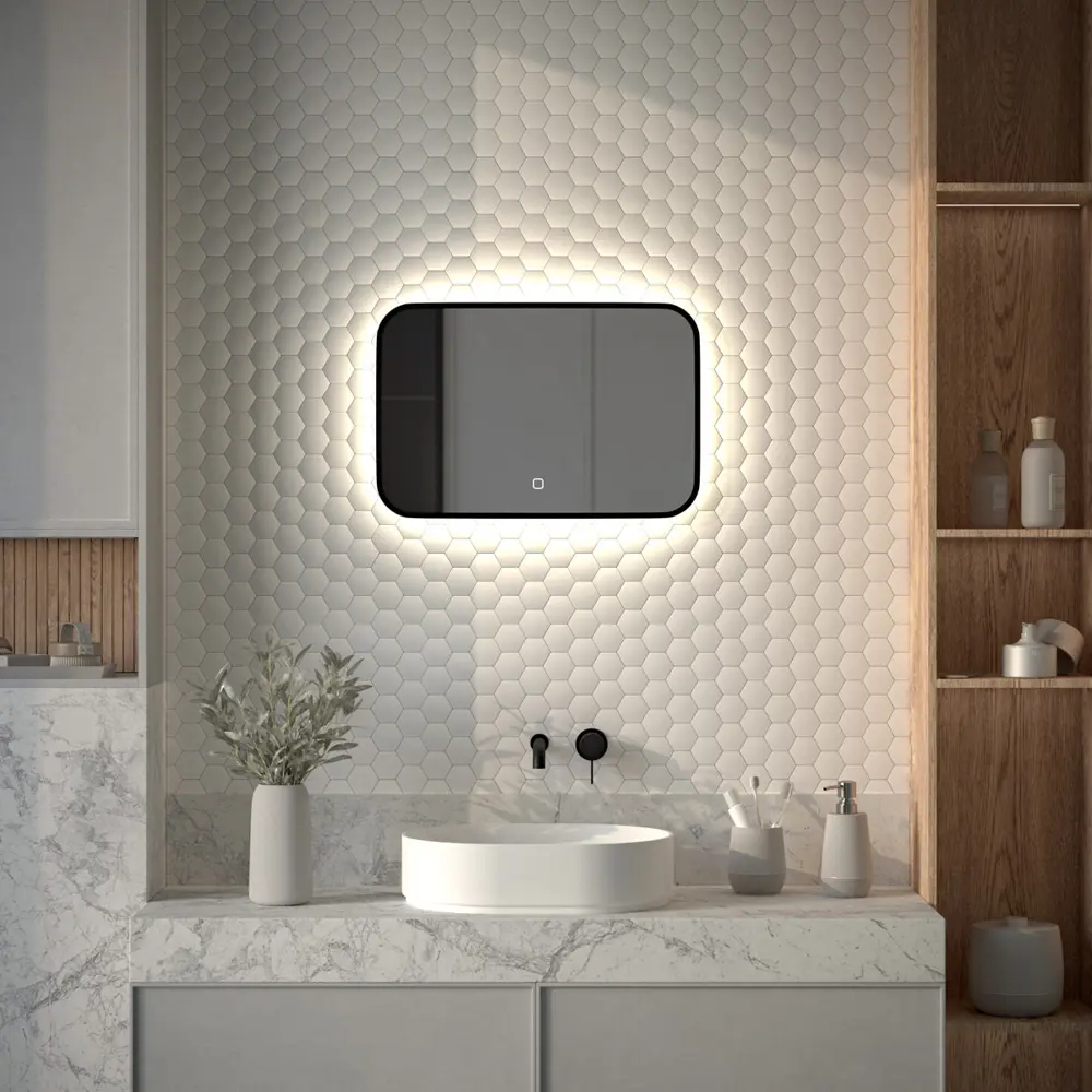 Фото Зеркало для ванной Defesto Aura DF 2962SH с подсветкой 60x40см Фото Зеркало для ванной Defesto Aura DF 2962SH с подсветкой 60x40см