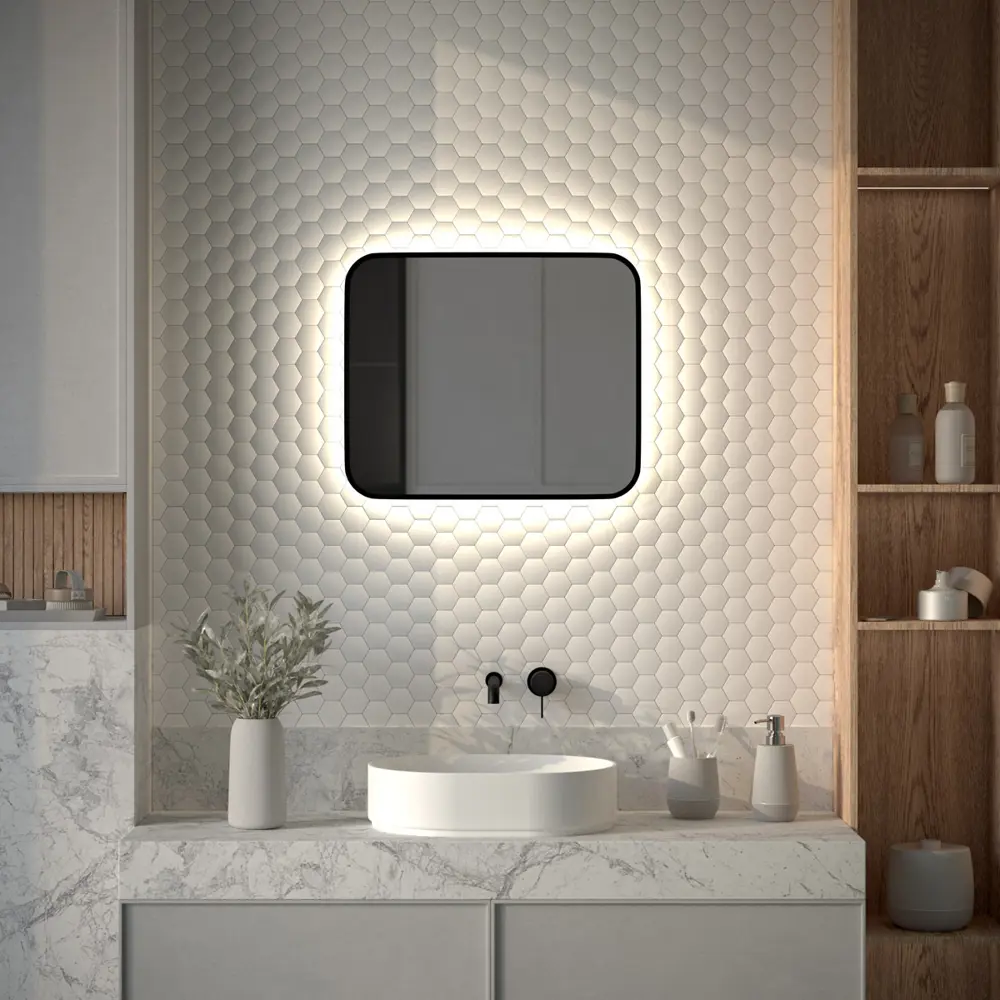 Фото 2 Зеркало для ванной Defesto Aura DF 2963 с подсветкой 50x60см Фото 2 Зеркало для ванной Defesto Aura DF 2963 с подсветкой 50x60см