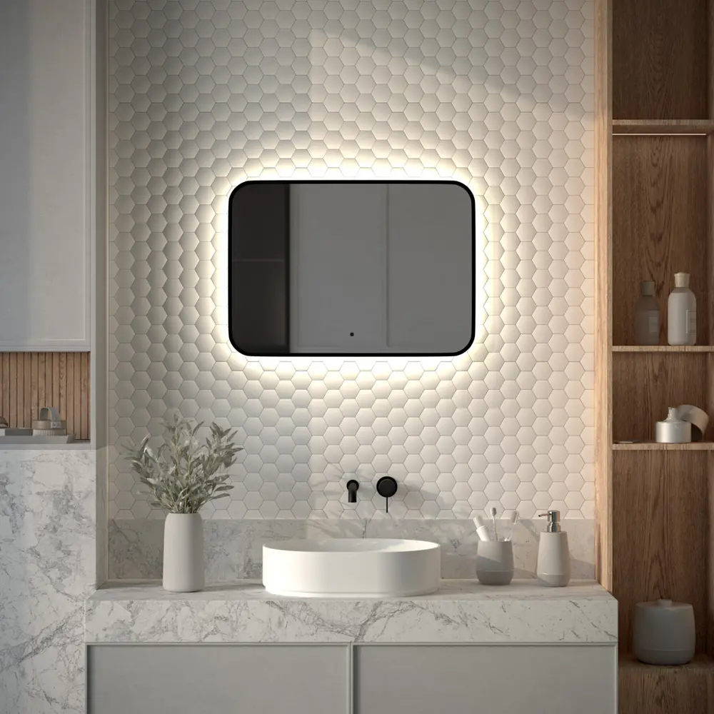 Фото Зеркало для ванной Defesto Aura DF 2964RH с подсветкой 70x50см Фото Зеркало для ванной Defesto Aura DF 2964RH с подсветкой 70x50см