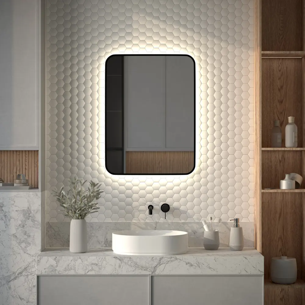 Фото Зеркало для ванной Defesto Aura DF 2967 с подсветкой 60x80см Фото Зеркало для ванной Defesto Aura DF 2967 с подсветкой 60x80см
