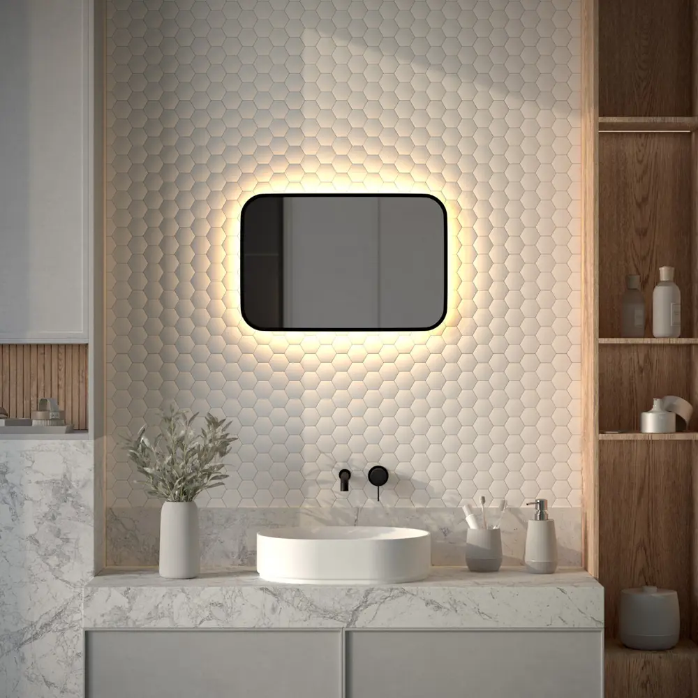Фото 2 Зеркало для ванной Defesto Aura DF 2972 с подсветкой 40x60см Фото 2 Зеркало для ванной Defesto Aura DF 2972 с подсветкой 40x60см