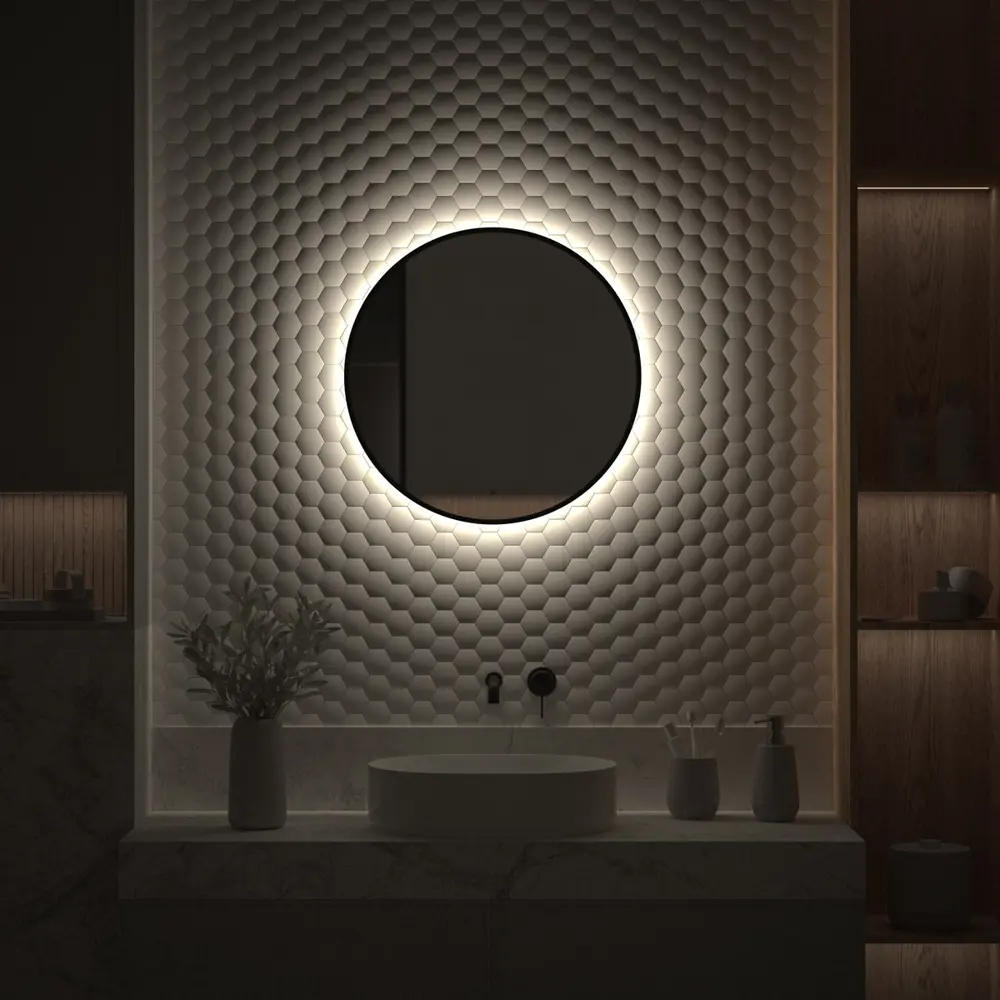 Фото 3 Зеркало для ванной Defesto Aura DF 2983R с подсветкой 60x60см Фото 3 Зеркало для ванной Defesto Aura DF 2983R с подсветкой 60x60см