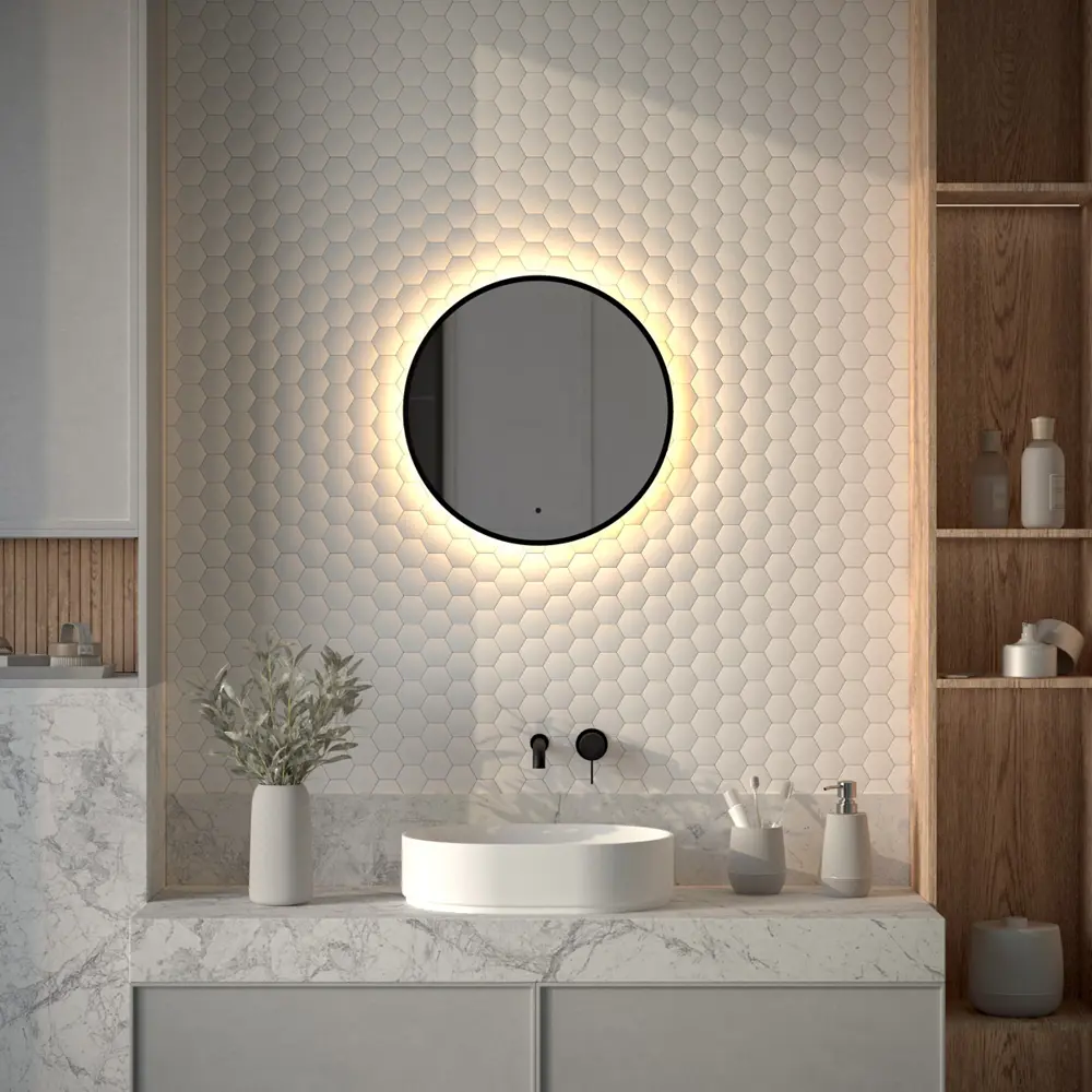 Фото Зеркало для ванной Defesto Aura DF 2992R с подсветкой 50x50см Фото Зеркало для ванной Defesto Aura DF 2992R с подсветкой 50x50см