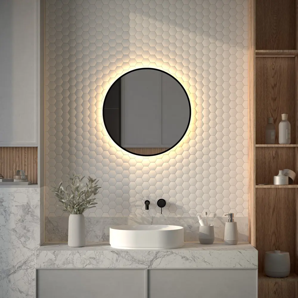 Фото Зеркало для ванной Defesto Aura DF 2993 с подсветкой 60x60см Фото Зеркало для ванной Defesto Aura DF 2993 с подсветкой 60x60см