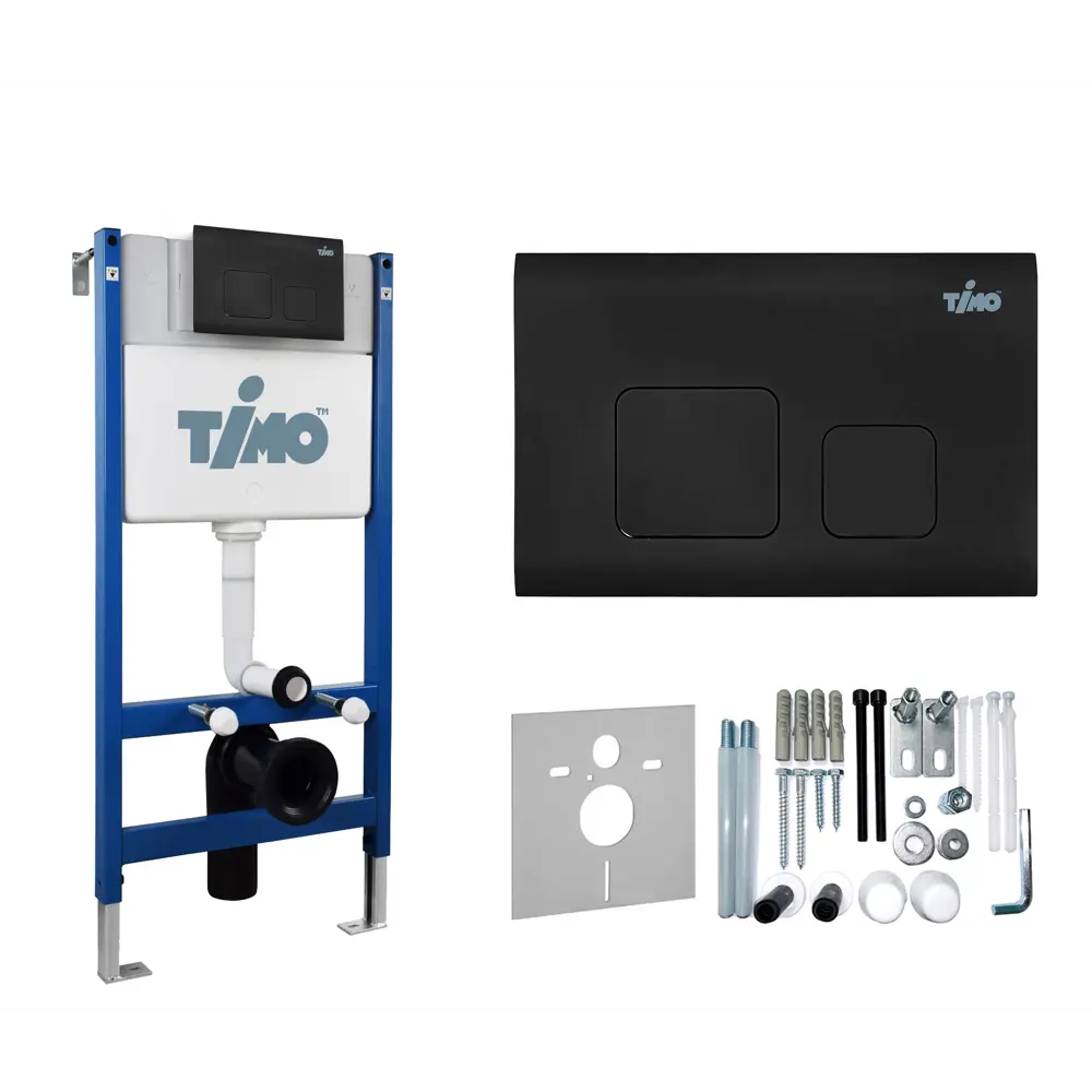 Фото Комплект инсталляция с унитазом Timo TWC-01+FP-002MB+TK-503MB цвет черный Фото Комплект инсталляция с унитазом Timo TWC-01+FP-002MB+TK-503MB цвет черный