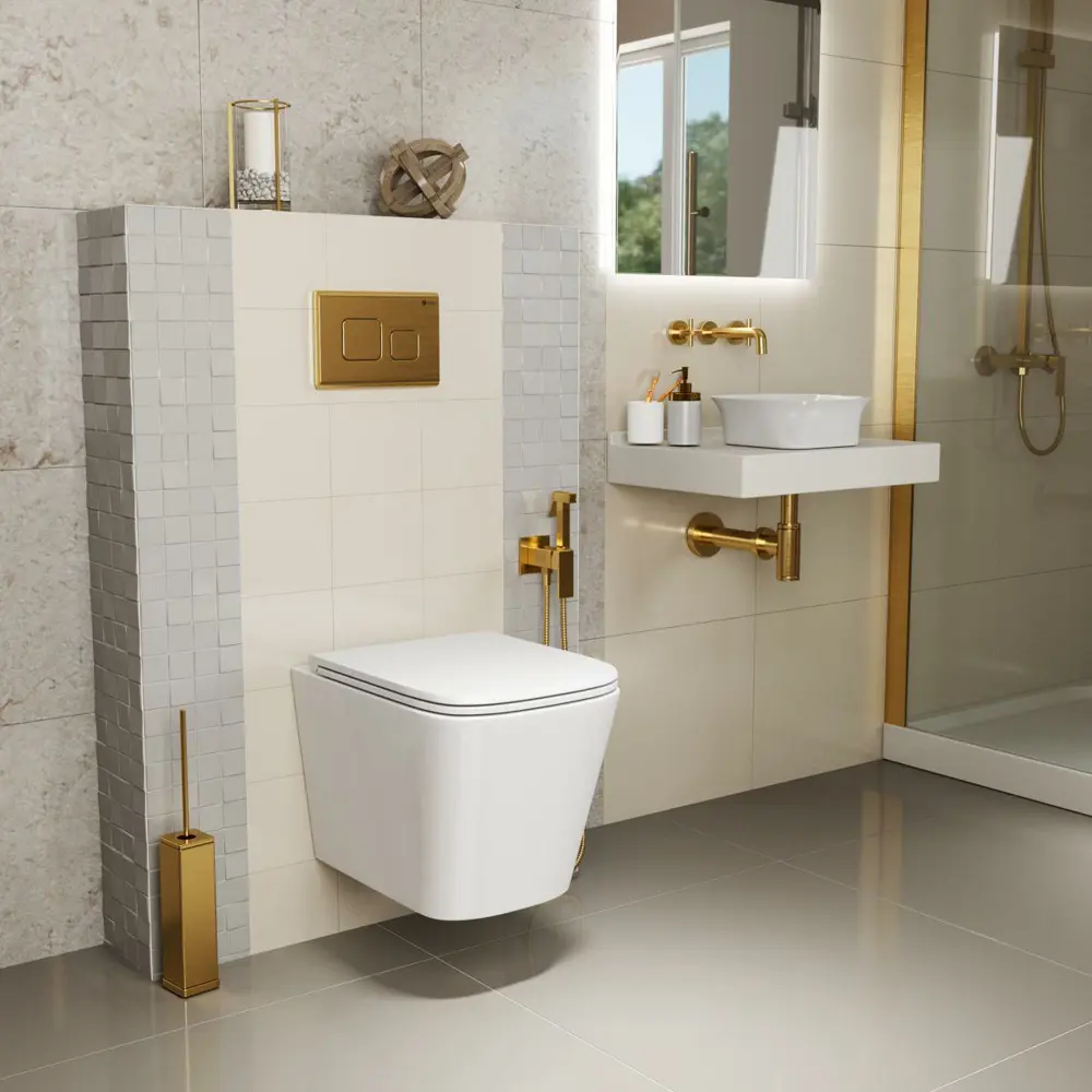 Фото 6 Комплект инсталляция и унитаз POINT Ника PN41081 PN48417BB цвет кнопки Красный цвет чаши белый Фото 6 Комплект инсталляция и унитаз POINT Ника PN41081 PN48417BB цвет кнопки Красный цвет чаши белый