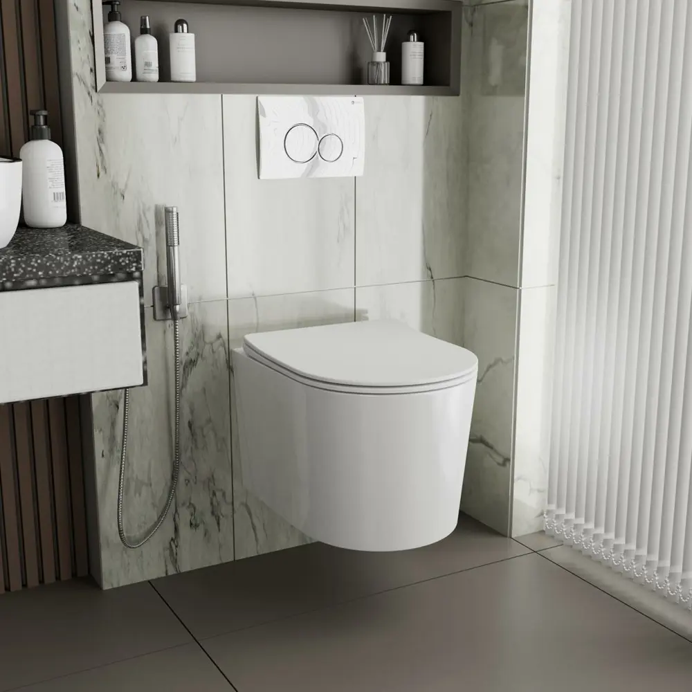 Фото 6 Комплект инсталляция и унитаз POINT Веста PN41701 PN48430W цвет кнопки белый цвет чаши белый Фото 6 Комплект инсталляция и унитаз POINT Веста PN41701 PN48430W цвет кнопки белый цвет чаши белый
