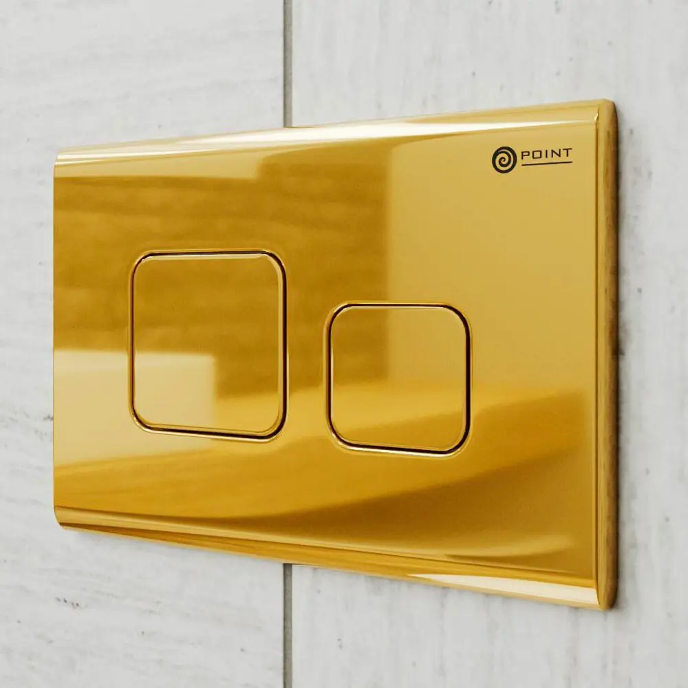 Фото 8 Комплект инсталляция и унитаз POINT Вега PN41711GM PN48491G цвет кнопки Золотистый цвет чаши Серый