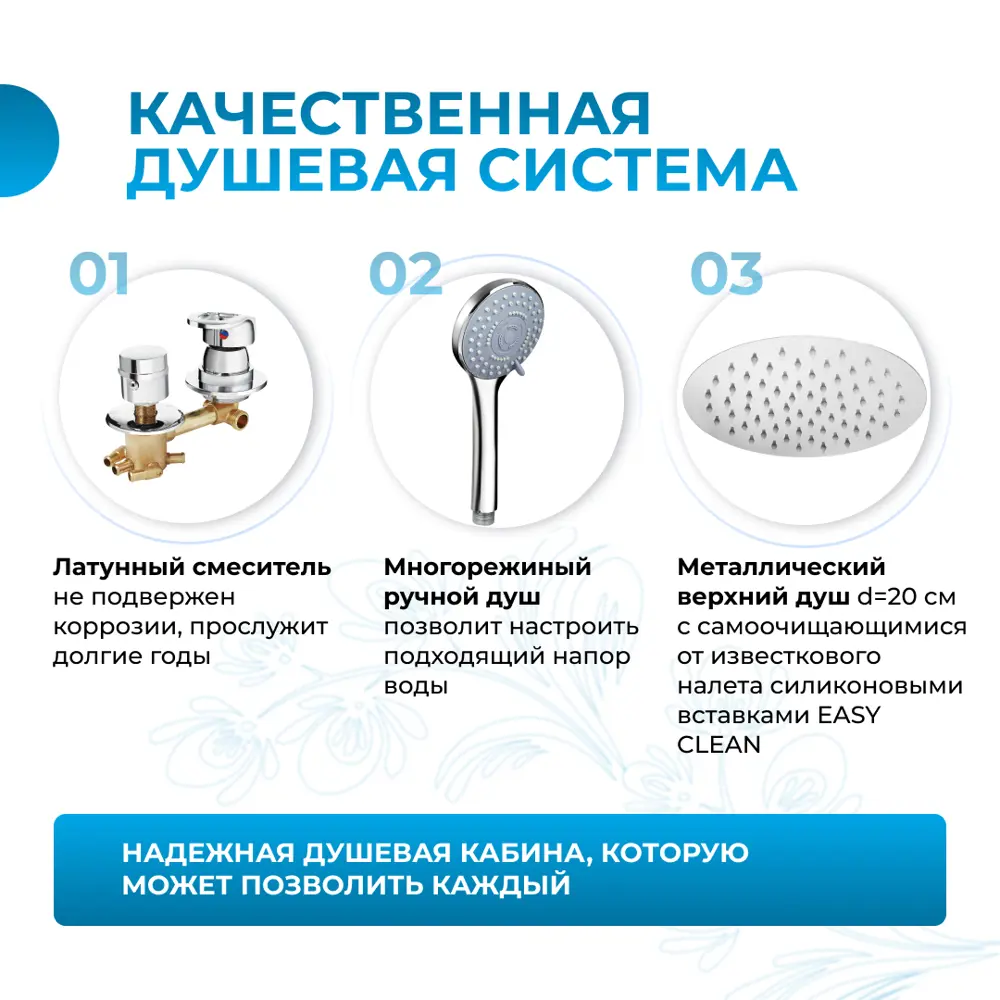 Фото 4 Душевая кабина Мономах No Silicone высокий поддон 120x120см стекло мозаика, универсальная Фото 4 Душевая кабина Мономах No Silicone высокий поддон 120x120см стекло мозаика, универсальная