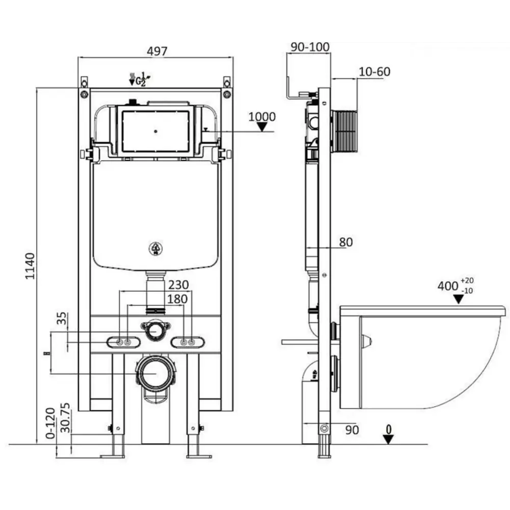 Фото 10 Комплект Weltwasser AM497ST75 6 в 1: Подвесной унитаз черный глянцевый, инсталляция, кнопка хром матовая закругленный квадрат Фото 10 Комплект Weltwasser AM497ST75 6 в 1: Подвесной унитаз черный глянцевый, инсталляция, кнопка хром матовая закругленный квадрат