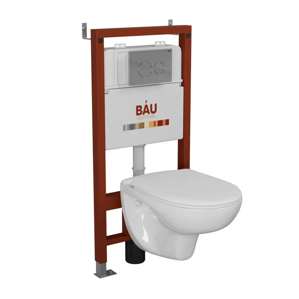 Фото 2 Комплект BAUEDGE 6 в 1 Q111300-BN0111-Q00004: инсталляция PRO, унитаз безободковый Novo, быстросъемное сиденье микролифт, кнопка смыва Dream, хром Фото 2 Комплект BAUEDGE 6 в 1 Q111300-BN0111-Q00004: инсталляция PRO, унитаз безободковый Novo, быстросъемное сиденье микролифт, кнопка смыва Dream, хром