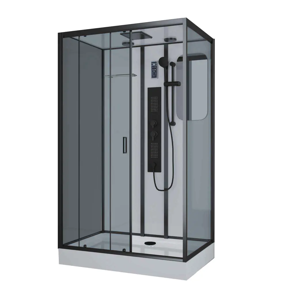 Фото 2 Душевая кабина NG-6912-01GQR Black 120x80x210 низкий поддон16 см Фото 2 Душевая кабина NG-6912-01GQR Black 120x80x210 низкий поддон16 см