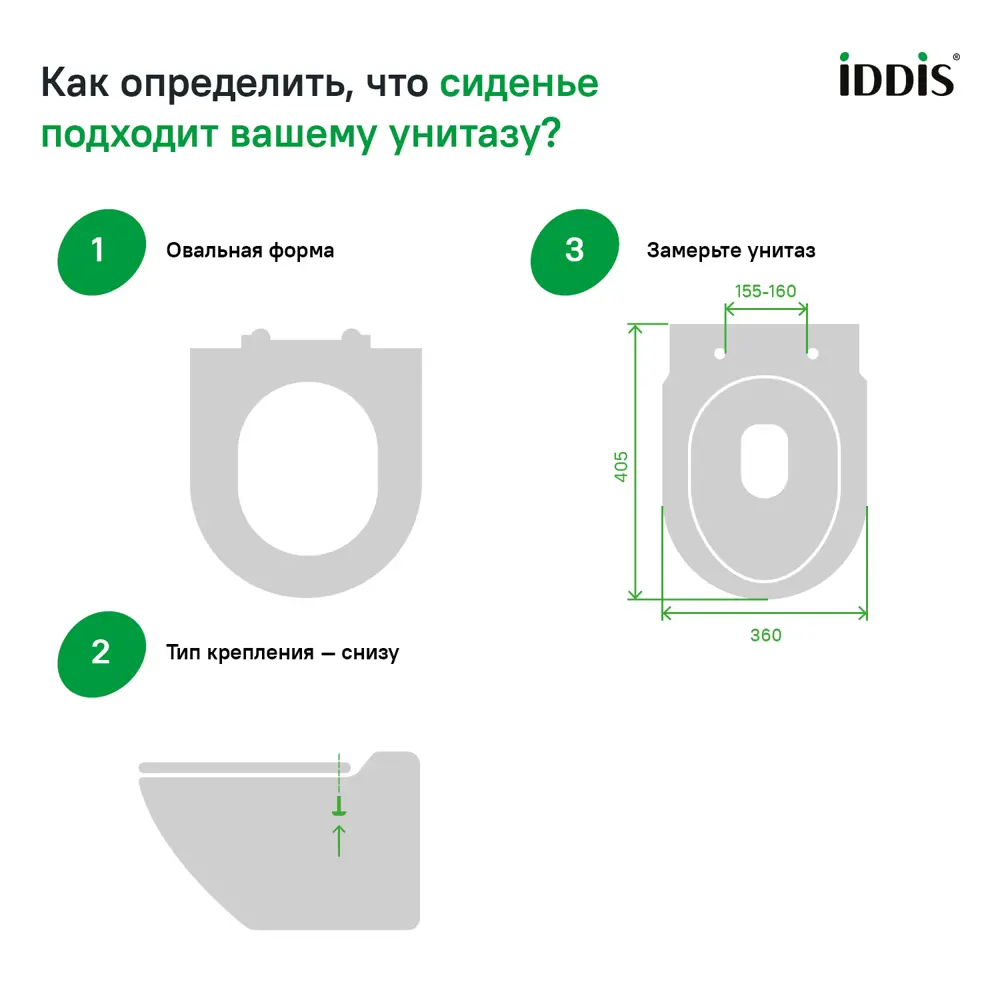 Фото 6 Сиденье для унитаза Iddis PP Seat Cover ID 01 138.1, 37.5x36 см полипропилен, белый Фото 6 Сиденье для унитаза Iddis PP Seat Cover ID 01 138.1, 37.5x36 см полипропилен, белый