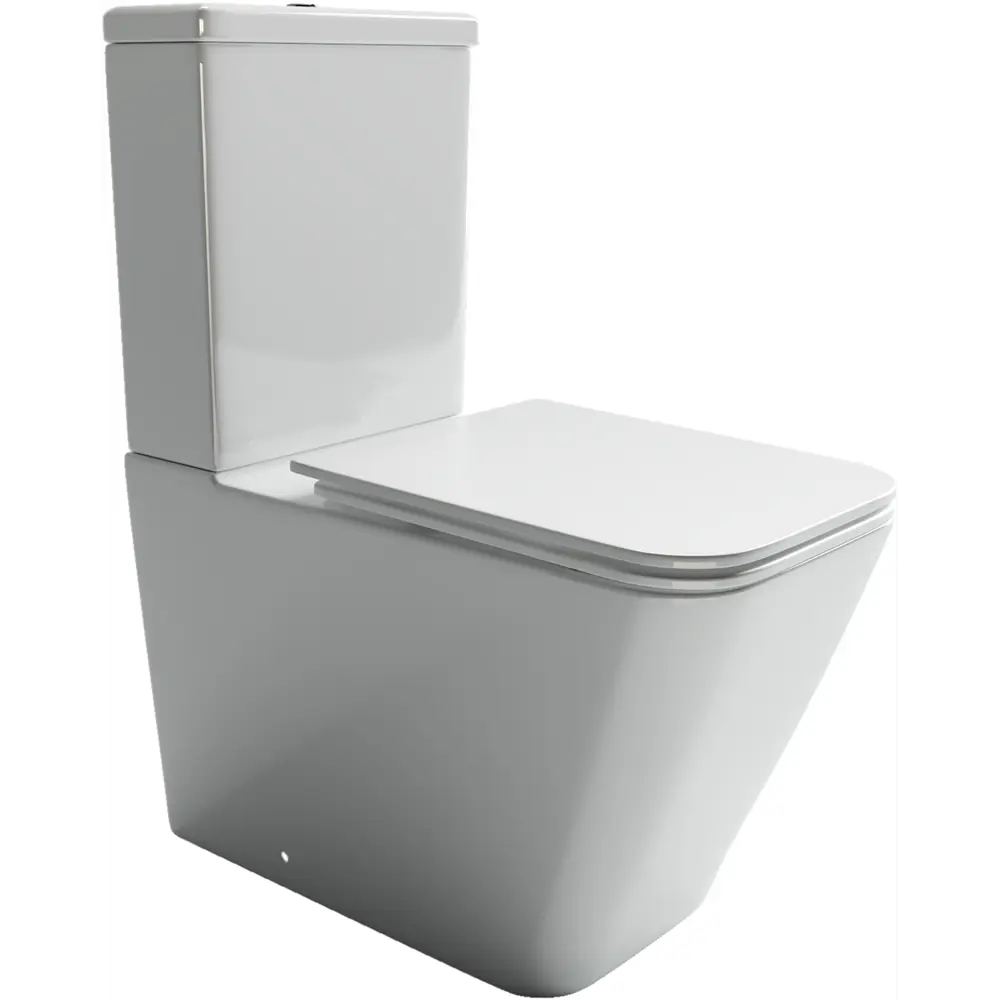 Фото Чаша унитаза-компакта CERAMICANOVA Cubic CN1803-B безободковая с микролифтом Фото Чаша унитаза-компакта CERAMICANOVA Cubic CN1803-B безободковая с микролифтом