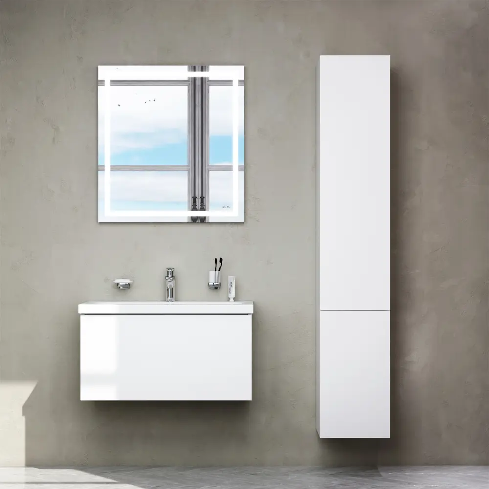 Фото 7 Тумба AM.PM GEM M90-FHX07521-WC0752WG подвесная, 75 см, 1 ящик push-to-open, белый глянец, с раковиной Фото 7 Тумба AM.PM GEM M90-FHX07521-WC0752WG подвесная, 75 см, 1 ящик push-to-open, белый глянец, с раковиной