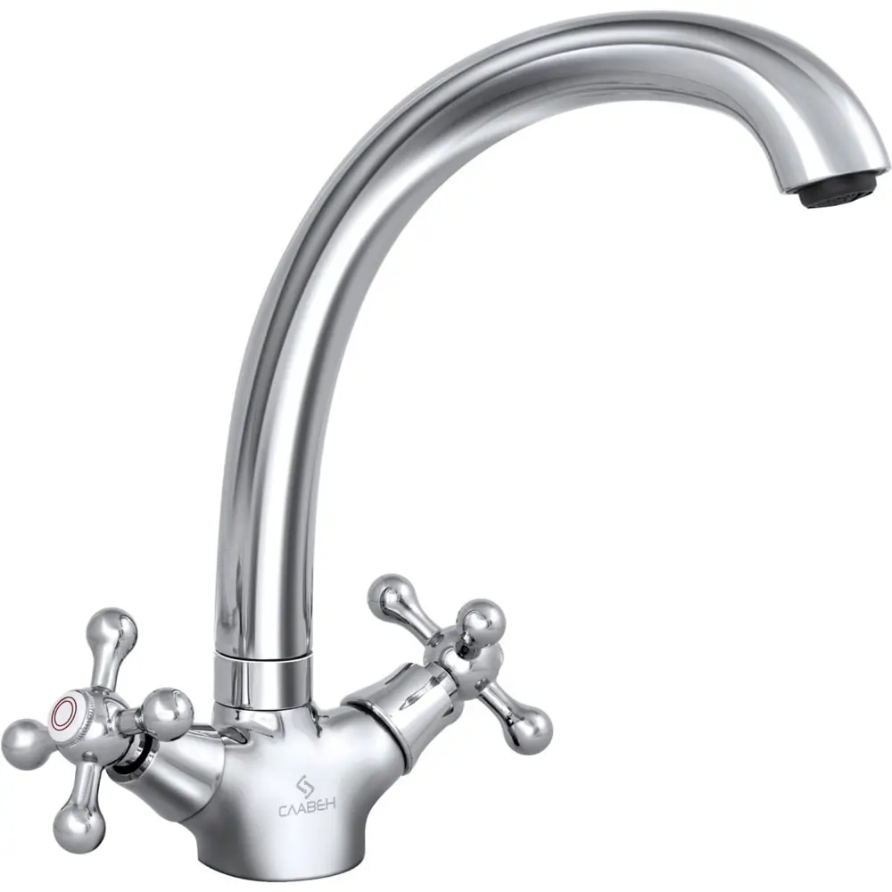 Фото Смеситель для кухни СЛАВЕН СЛ-ДВ-А11 излив 18.5 см