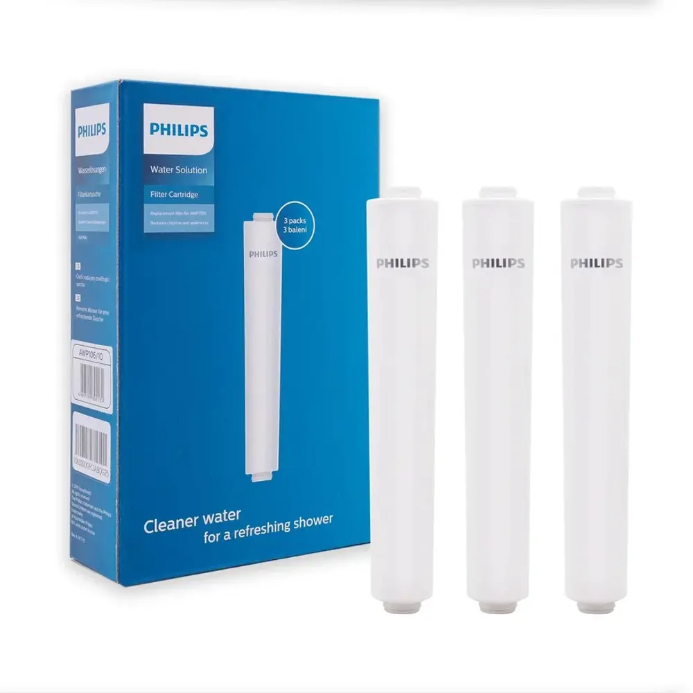Фото 2 Сменный фильтр-картридж Philips AWP106/10 для душевой лейки (3 шт в упаковке) Фото 2 Сменный фильтр-картридж Philips AWP106/10 для душевой лейки (3 шт в упаковке)