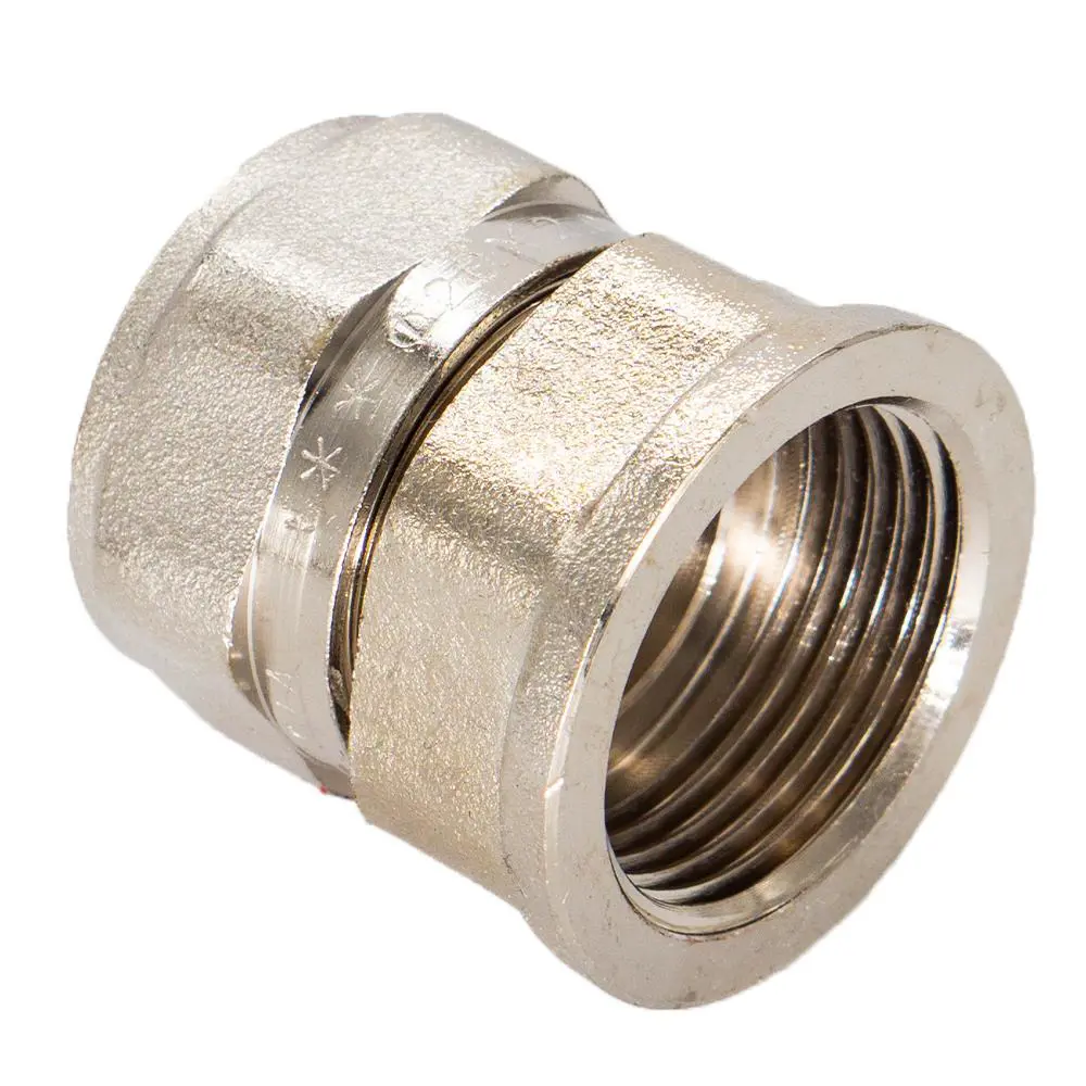 Фото 2 Муфта комбинированная СТМ 1/2"x16 мм ВР латунь