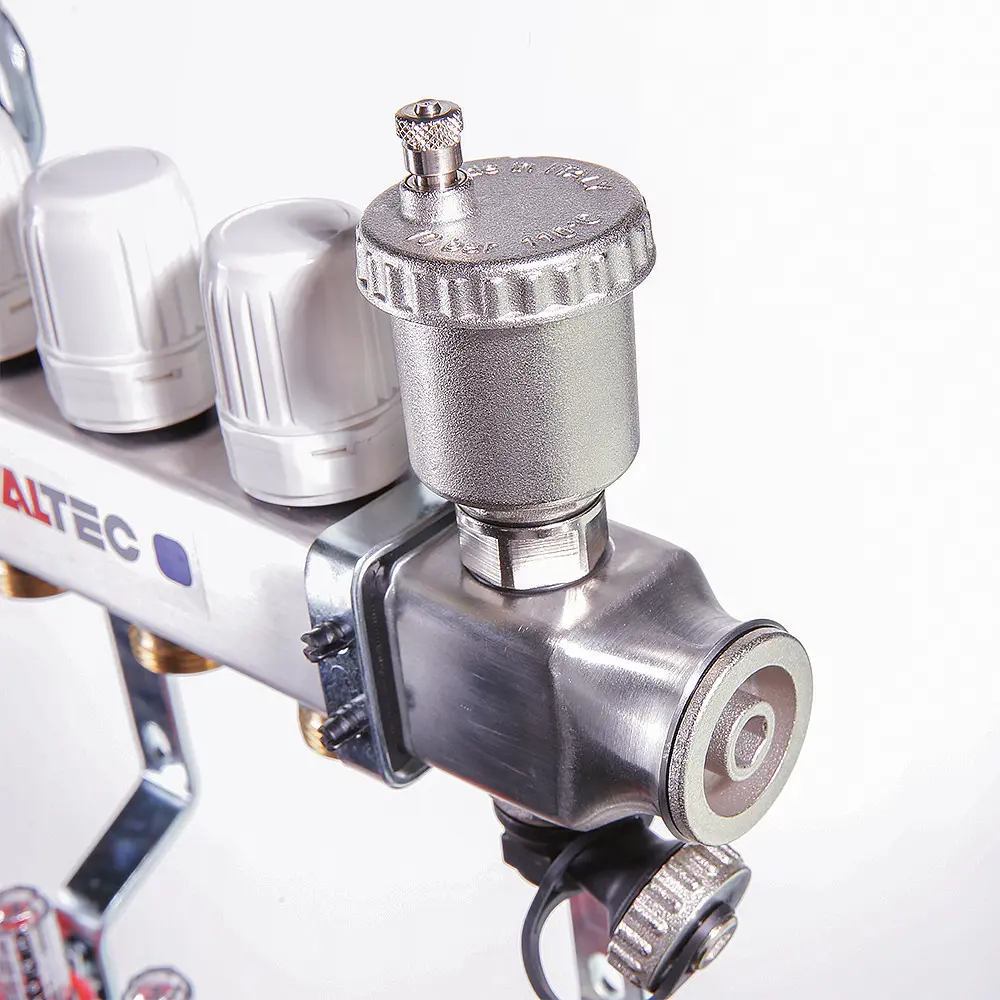 Фото 5 Коллекторный блок Valtec 1" на 8 выходов с клапанами и расходомерами