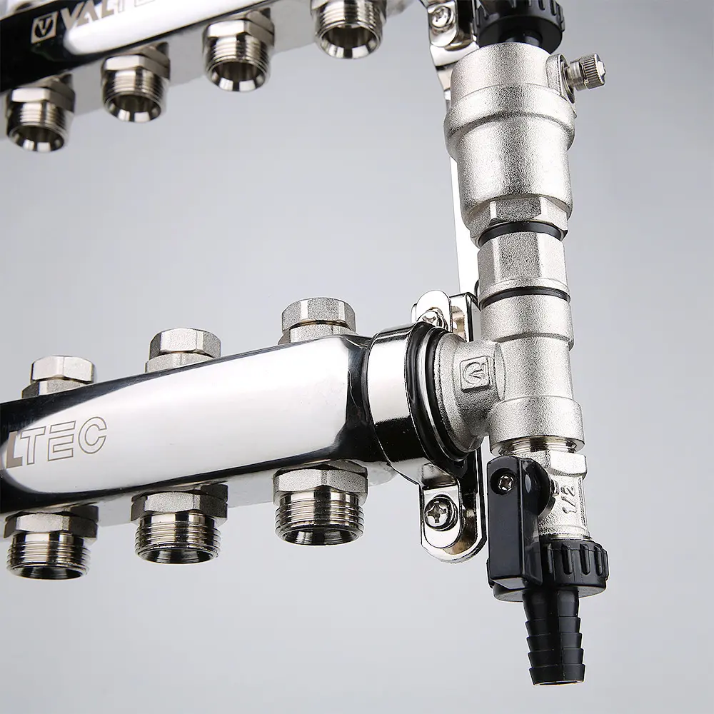 Фото 5 Коллекторный блок Valtec на 3 выхода 1" Фото 5 Коллекторный блок Valtec на 3 выхода 1"