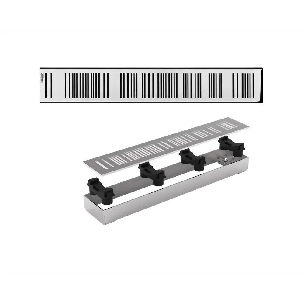 Фото Решетка barcode для душевого трапа Valsir L700x55 мм нержавеющая сталь Фото Решетка barcode для душевого трапа Valsir L700x55 мм нержавеющая сталь